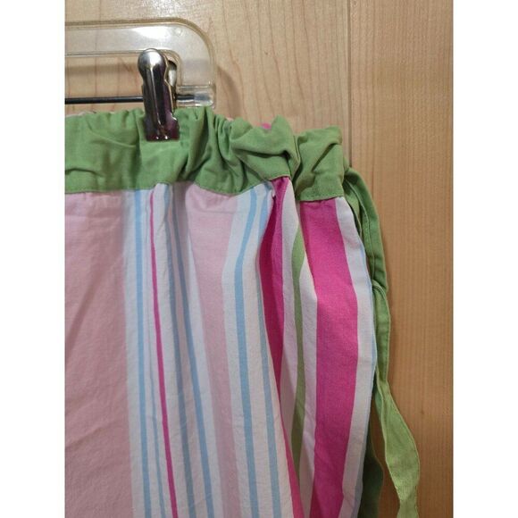 Pottery Barn Kids Striped Cotton Storage/Laundry bag With Green Ties - Picture 3 of 9